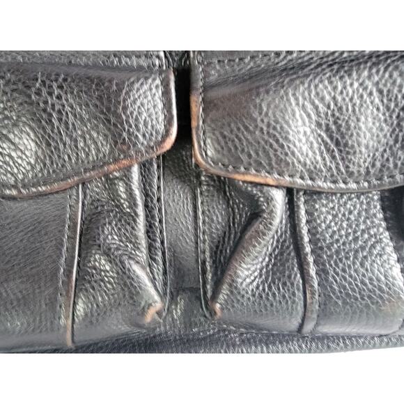 Fossil 75082 American Classic Black Pebble Leather Shoulder Bag READ - Picture 3 of 14